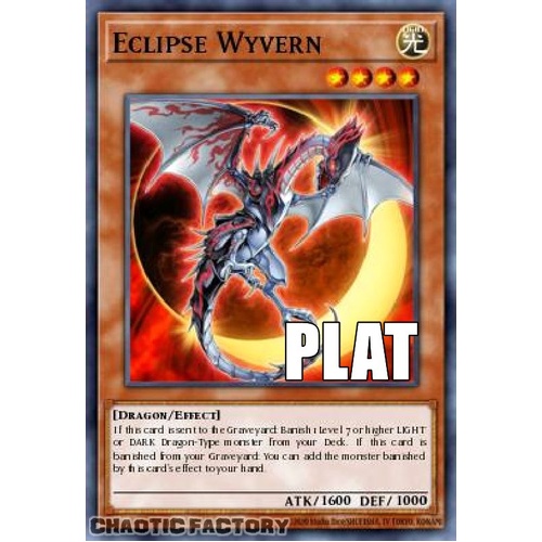 RA04-EN177 Eclipse Wyvern Platinum Secret Rare 1st Edition NM