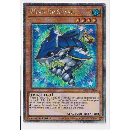 RA04-EN180 Wind-Up Shark Quarter Century Secret Rare 1st Edition NM