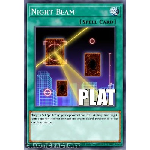 RA04-EN182 Night Beam Platinum Secret Rare 1st Edition NM