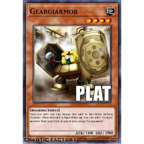 RA04-EN187 Geargiarmor Platinum Secret Rare 1st Edition NM