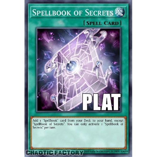 RA04-EN189 Spellbook of Secrets Platinum Secret Rare 1st Edition NM