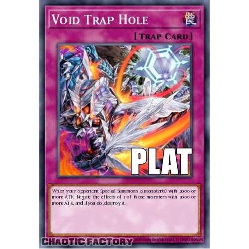 RA04-EN190 Void Trap Hole Platinum Secret Rare 1st Edition NM