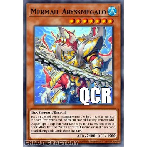 RA04-EN191 Mermail Abyssmegalo Quarter Century Secret Rare 1st Edition NM