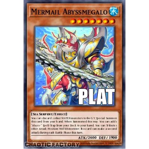 RA04-EN191 Mermail Abyssmegalo Platinum Secret Rare 1st Edition NM