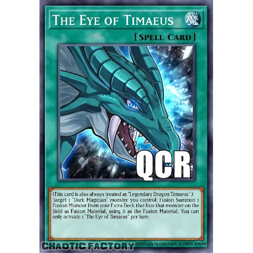 RA04-EN192 The Eye of Timaeus Quarter Century Secret Rare 1st Edition NM