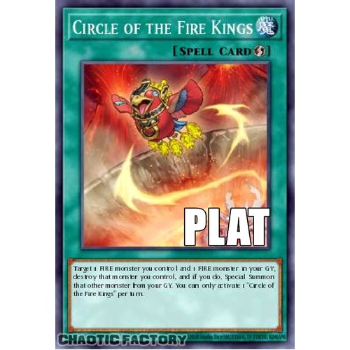 RA04-EN195 Circle of the Fire Kings Platinum Secret Rare 1st Edition NM
