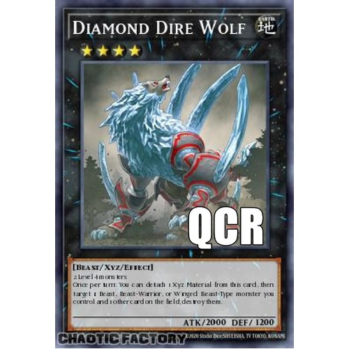 RA04-EN200 Diamond Dire Wolf Quarter Century Secret Rare 1st Edition NM