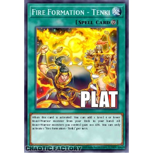 RA04-EN201 Fire Formation - Tenki Platinum Secret Rare 1st Edition NM
