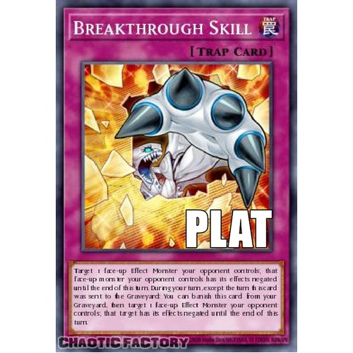 RA04-EN202 Breakthrough Skill Platinum Secret Rare 1st Edition NM