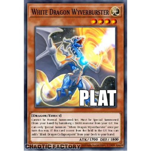 RA04-EN203 White Dragon Wyverburster Platinum Secret Rare 1st Edition NM