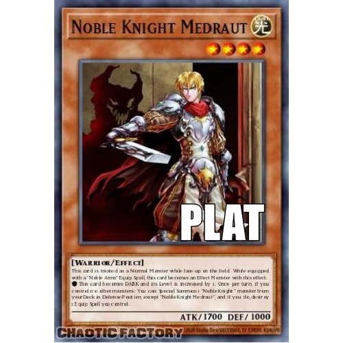 RA04-EN205 Noble Knight Medraut Platinum Secret Rare 1st Edition NM