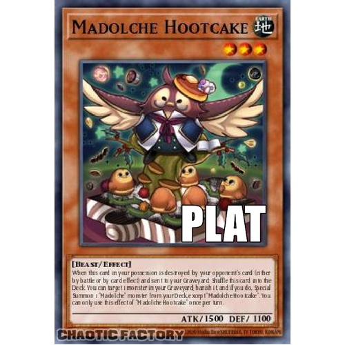 RA04-EN206 Madolche Hootcake Platinum Secret Rare 1st Edition NM
