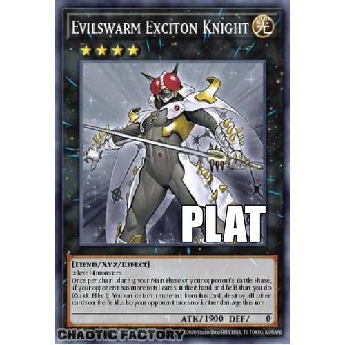 RA04-EN212 Evilswarm Exciton Knight Platinum Secret Rare 1st Edition NM