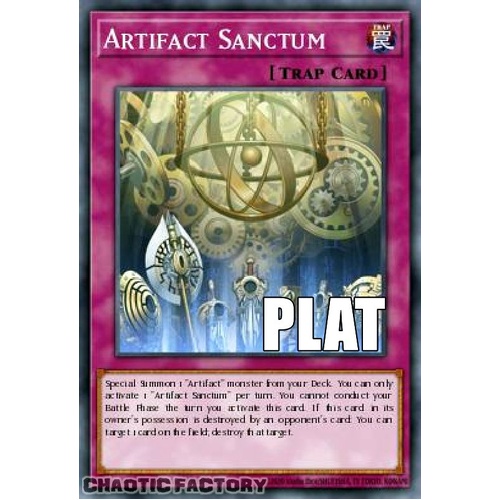RA04-EN217 Artifact Sanctum Platinum Secret Rare 1st Edition NM