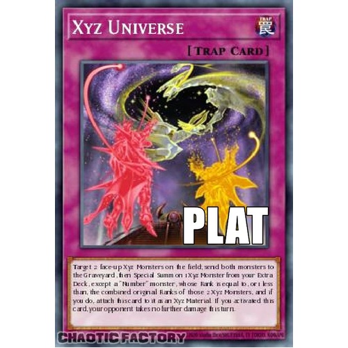 RA04-EN218 Xyz Universe Platinum Secret Rare 1st Edition NM