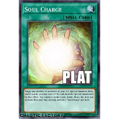 RA04-EN222 Soul Charge Platinum Secret Rare 1st Edition NM