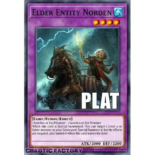 RA04-EN226 Elder Entity Norden Platinum Secret Rare 1st Edition NM