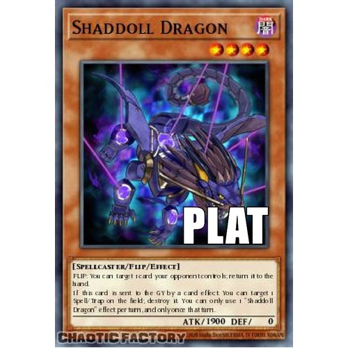 RA04-EN228 Shaddoll Dragon Platinum Secret Rare 1st Edition NM