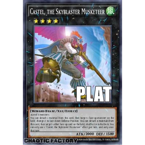 RA04-EN230 Castel, the Skyblaster Musketeer Platinum Secret Rare 1st Edition NM