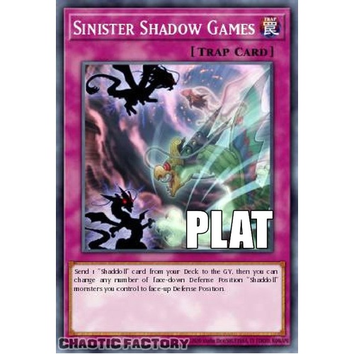 RA04-EN232 Sinister Shadow Games Platinum Secret Rare 1st Edition NM
