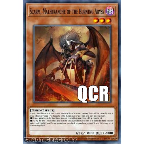 RA04-EN233 Scarm, Malebranche of the Burning Abyss Quarter Century Secret Rare 1st Edition NM