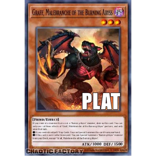 RA04-EN234 Cir, Malebranche of the Burning Abyss Platinum Secret Rare 1st Edition NM