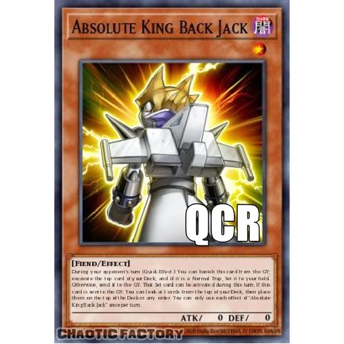 RA04-EN244 Absolute King Back Jack Quarter Century Secret Rare 1st Edition NM