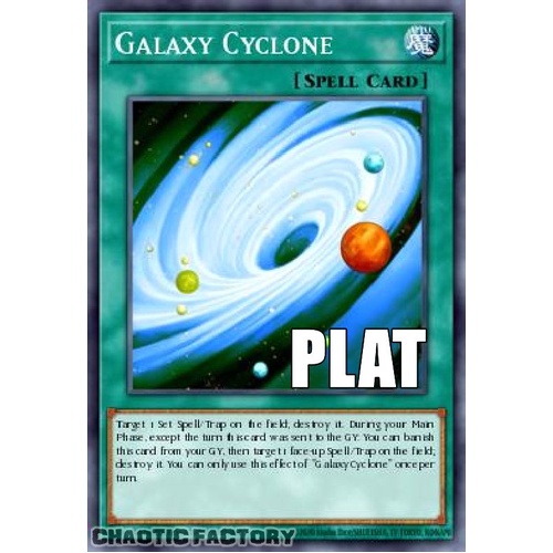 RA04-EN250 Galaxy Cyclone Platinum Secret Rare 1st Edition NM