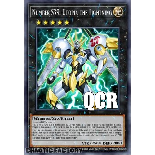RA04-EN251 Number S39: Utopia the Lightning Quarter Century Secret Rare 1st Edition NM
