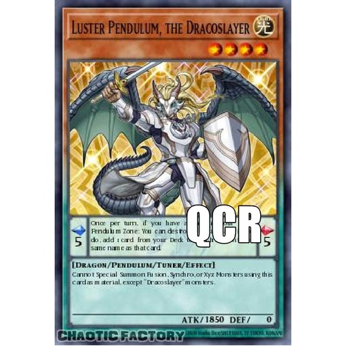 RA04-EN252 Luster Pendulum, the Dracoslayer Quarter Century Secret Rare 1st Edition NM