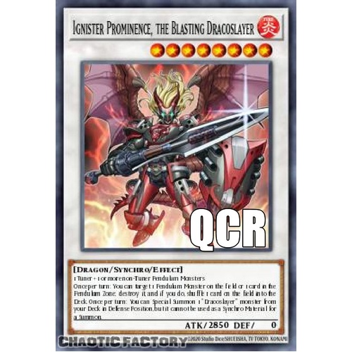 RA04-EN253 Ignister Prominence, the Blasting Dracoslayer Quarter Century Secret Rare 1st Edition NM