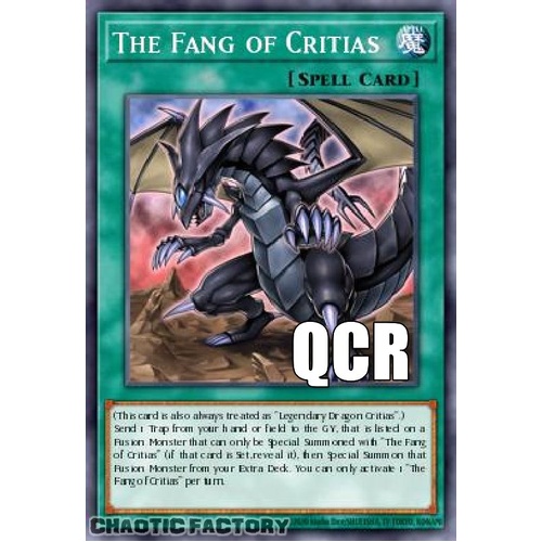 RA04-EN255 The Fang of Critias Quarter Century Secret Rare 1st Edition NM