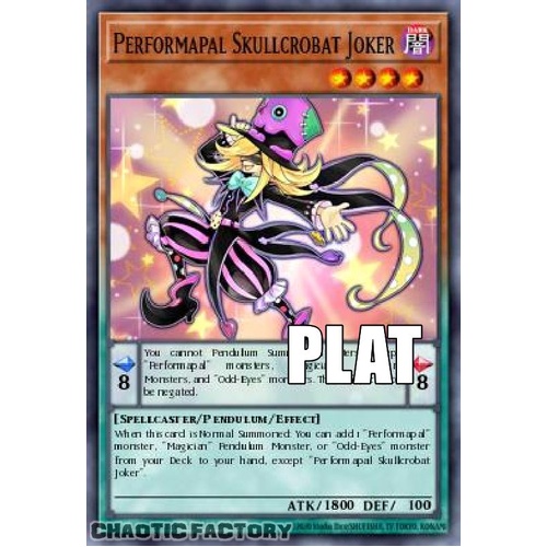RA04-EN257 Performapal Skullcrobat Joker Platinum Secret Rare 1st Edition NM