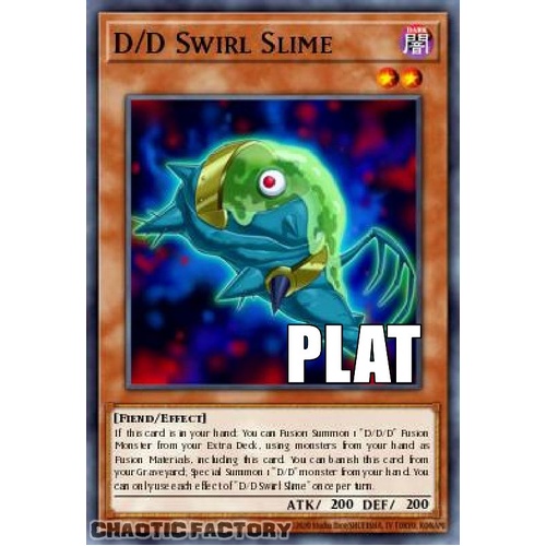 RA04-EN258 D/D Swirl Slime Platinum Secret Rare 1st Edition NM