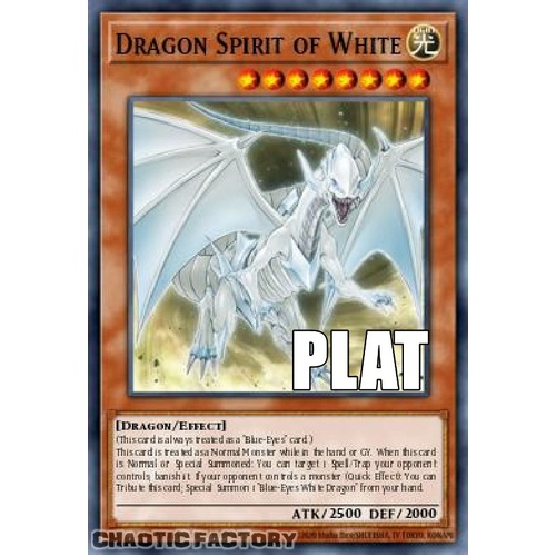 RA04-EN265 Dragon Spirit of White Platinum Secret Rare 1st Edition NM