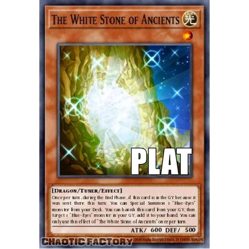 RA04-EN267 The White Stone of Ancients Platinum Secret Rare 1st Edition NM