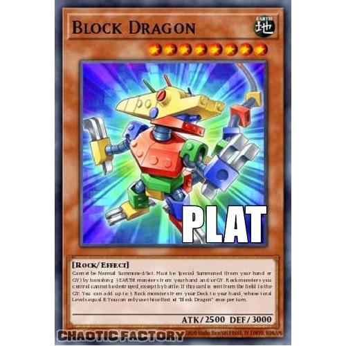 RA04-EN268 Block Dragon Platinum Secret Rare 1st Edition NM