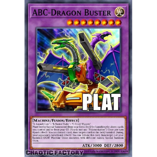 RA04-EN271 ABC-Dragon Buster Platinum Secret Rare 1st Edition NM