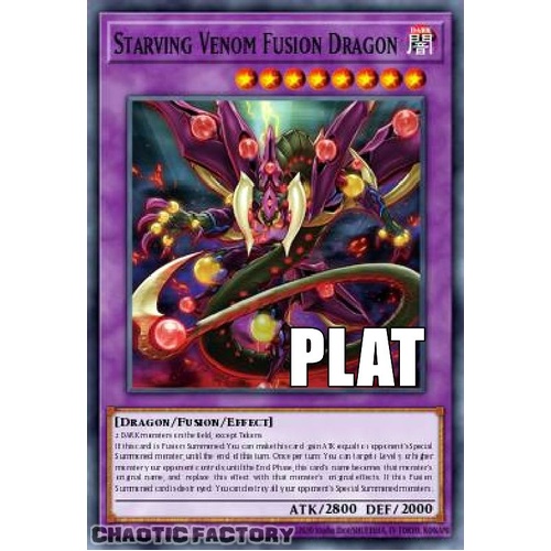 RA04-EN272 Starving Venom Fusion Dragon Platinum Secret Rare 1st Edition NM