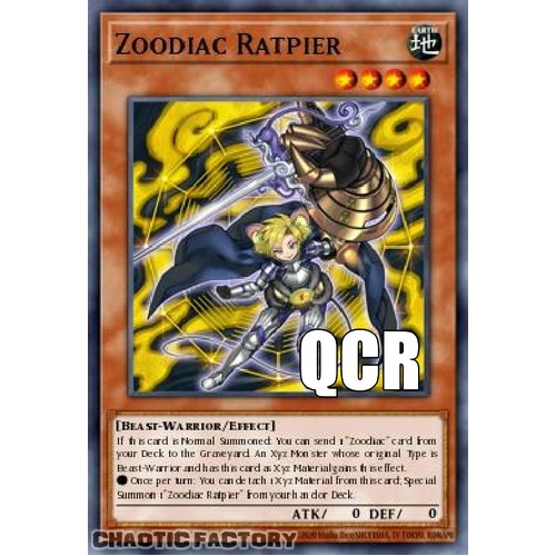 RA04-EN274 Zoodiac Ratpier Quarter Century Secret Rare 1st Edition NM