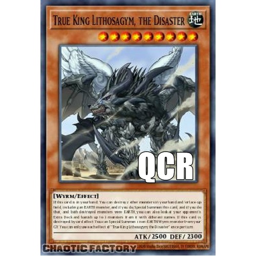 RA04-EN275 True King Lithosagym, the Disaster Quarter Century Secret Rare 1st Edition NM
