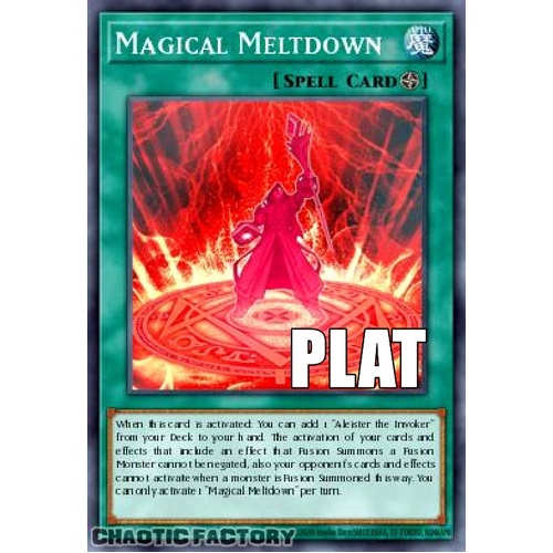 RA04-EN280 Magical Meltdown Platinum Secret Rare 1st Edition NM