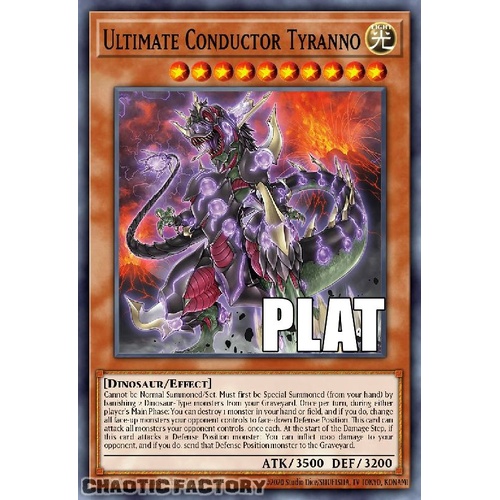 RA04-EN287 Ultimate Conductor Tyranno Platinum Secret Rare 1st Edition NM