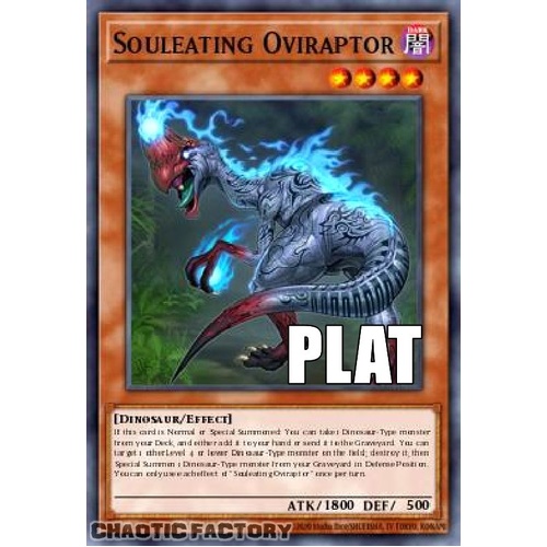 RA04-EN288 Souleating Oviraptor Platinum Secret Rare 1st Edition NM