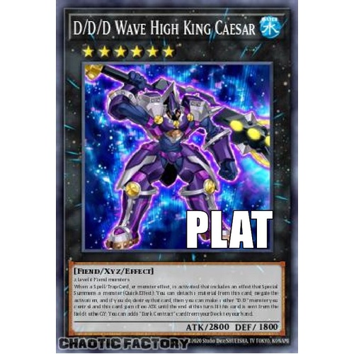 RA04-EN290 D/D/D Wave High King Caesar Platinum Secret Rare 1st Edition NM