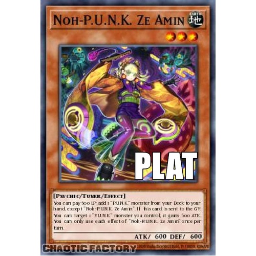 RA04-EN293 Noh-P.U.N.K. Ze Amin Platinum Secret Rare 1st Edition NM