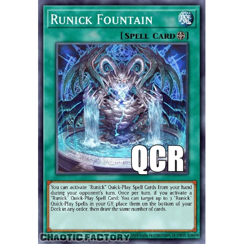 RA04-EN296 Runick Fountain Quarter Century Secret Rare 1st Edition NM