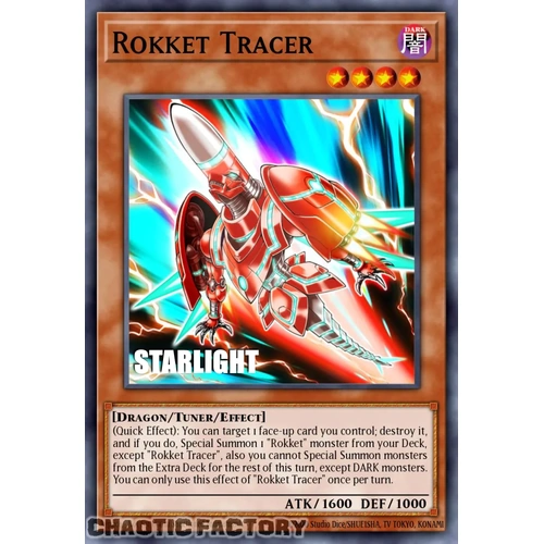 RA05-EN015 Rokket Tracer Starlight Rare 1st Edition NM