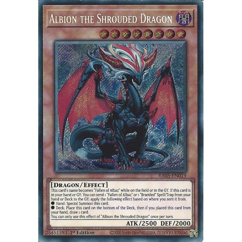 RA05-EN019 Albion the Shrouded Dragon Secret Rare 1st Edition NM