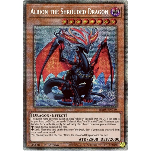 RA05-EN019 Albion the Shrouded Dragon Starlight Rare 1st Edition NM